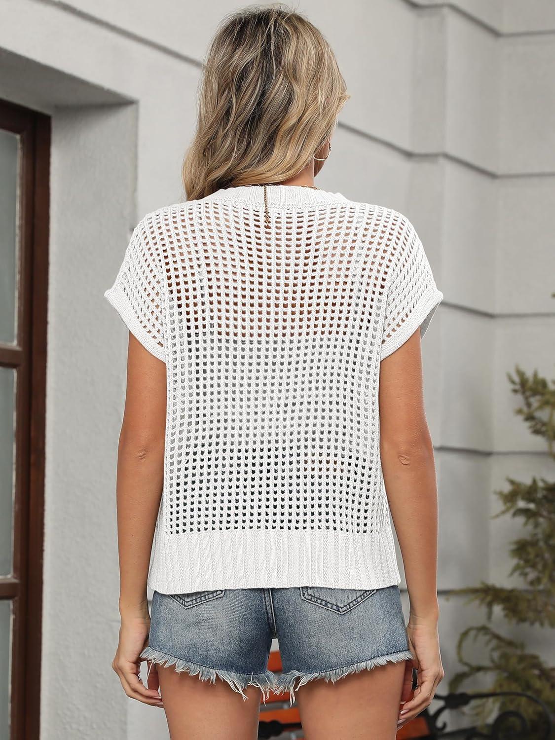 imageANRABESS Womens Tops 2026 Trendy Summer Shirts Crochet Cap Sleeve Knitted Sweater Beach Vacation Clothes Fall Fashion OutfitsCream White